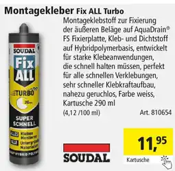 Holz Possling SOUDAL Montagekleber Fix ALL Turbo Angebot