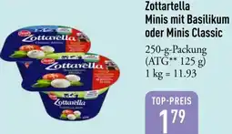 Galeria Markthalle Zottartella Minis mit Basilikum oder Minis Classic Angebot