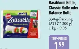 Galeria Markthalle Zottartella Basilikum Rolle, Classic Rolle oder Balance Rolle Angebot