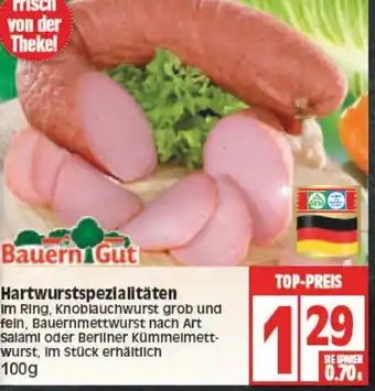 Edeka Bauern Gut Hartwurstspezialitäten 100g Angebot