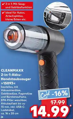 Kaufland CLEANMAXX 2-in-1 Akku Handstaubsauger Angebot