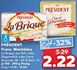 Kaufland PRESIDENT Carré Franz. Weichkäse Angebot