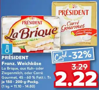 Kaufland PRESIDENT Carré Franz. Weichkäse Angebot