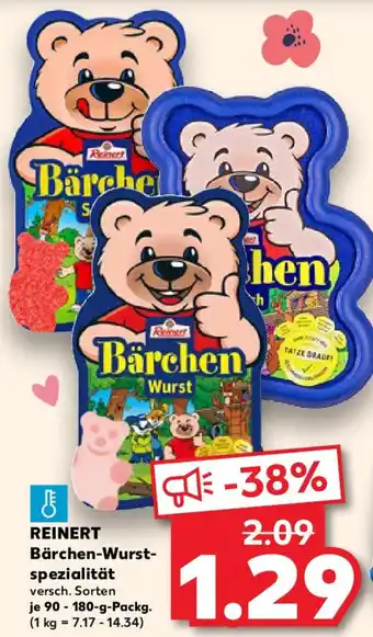 Kaufland REINERT Bärchen-Wurstspezialität Angebot