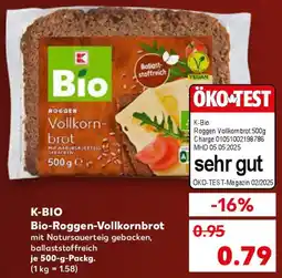 Kaufland K-BIO Bio-Roggen-Vollkornbrot Angebot