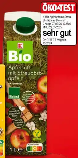 Kaufland K-BIO Bioland Apfelsaft Angebot