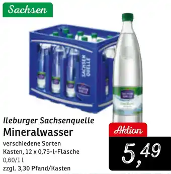 KONSUM Ileburger Sachsenquelle Mineralwasser Angebot