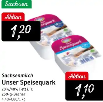 KONSUM Sachsenmilch Unser Speisequark Angebot