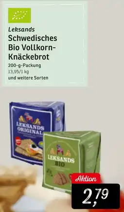 KONSUM Leksands Schwedisches Bio Vollkorn Knäckebrot Angebot