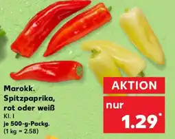 Kaufland Marokk. Spitzpaprika, rot oder weiß Angebot