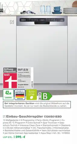 EP Constructa einbau-geschirrspüler cg6is01ebd Angebot
