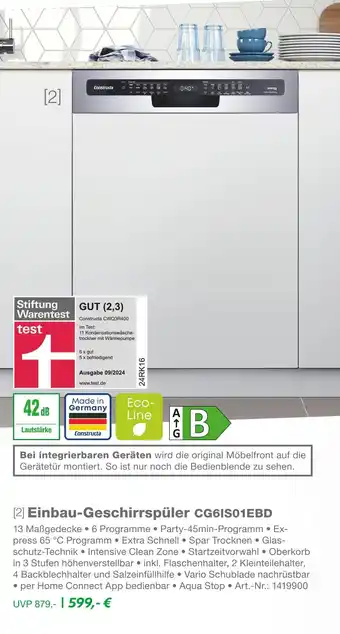 EP Constructa einbau-geschirrspüler cg6is01ebd Angebot