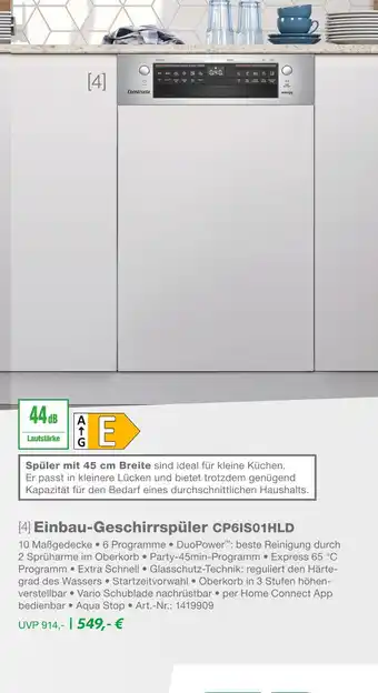 EP Constructa einbau-geschirrspüler cp6is01hld Angebot