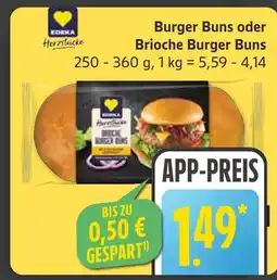 Marktkauf Edeka herzstücke burger buns oder brioche burger buns Angebot
