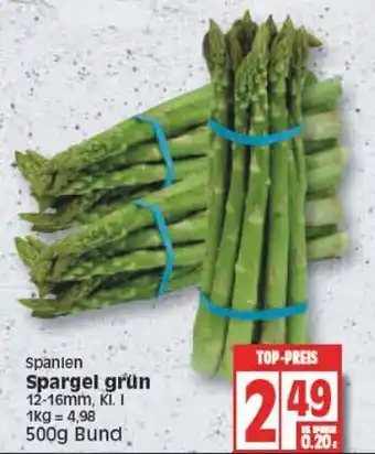 Edeka Spargel grün 500g Angebot