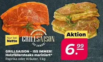 NETTO Grillsaison – iss immer! holzfällersteaks mariniert Angebot