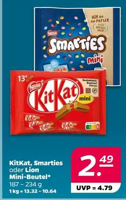 NETTO Nestle kitkat, smarties oder lion mini-beutel Angebot