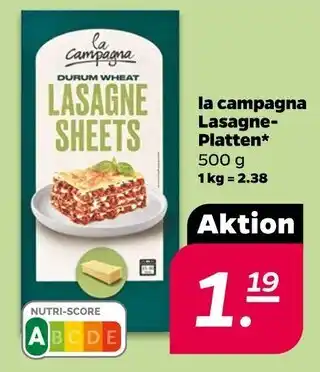 NETTO La campagna lasagne-platten Angebot