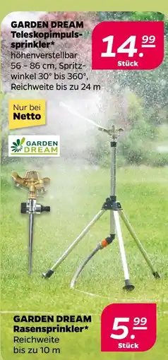 NETTO Garden dream teleskopimpulssprinkler oder rasensprinkler Angebot
