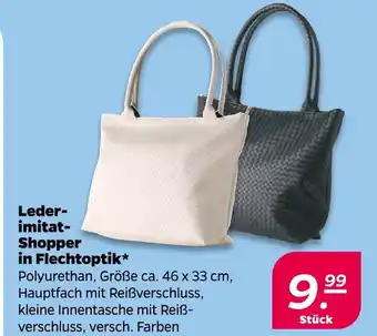 NETTO Lederimitat-shopper in flechtoptik Angebot