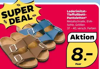 NETTO Lederimitat-tieffußbett-pantoletten Angebot