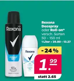 NETTO Rexona deospray oder roll-on Angebot
