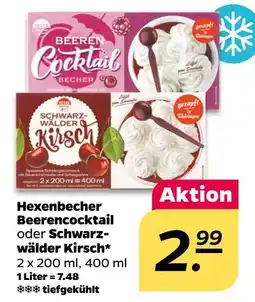 NETTO Hexenbecher beerencocktail oder schwarzwälder kirsch Angebot