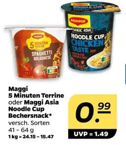 NETTO Maggi 5 minuten terrine oder asia noodle cup bechersnack Angebot