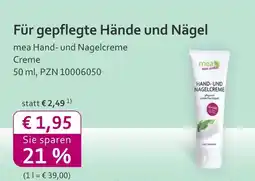 Mea Mea hand- und nagelcreme Angebot