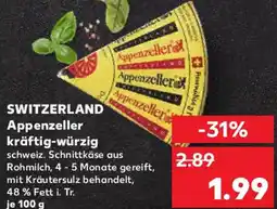 Kaufland SWITZERLAND Appenzeller kräftig-würzig Angebot