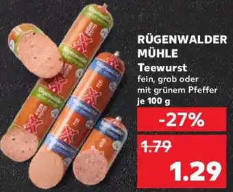 Kaufland RÜGENWALDER MÜHLE Teewurst Angebot