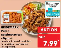 Kaufland HEIDEMARK Putengeschnetzeltes Gyros Angebot
