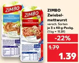 Kaufland ZIMBO Zwiebelmettwurst Angebot
