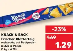 Kaufland KNACK & BACK Frischer Blätterteig Angebot