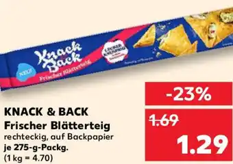 Kaufland KNACK & BACK Frischer Blätterteig Angebot