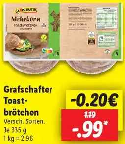 Lidl Grafschafter Toastbrötchen Angebot