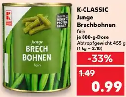 Kaufland K-CLASSIC Junge Brechbohnen Angebot