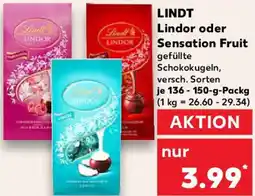 Kaufland LINDT Lindor oder Sensation Fruit Angebot