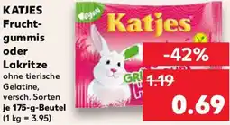 Kaufland KATJES Fruchtgummis oder Lakritze Angebot