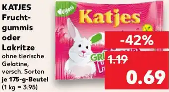 Kaufland KATJES Fruchtgummis oder Lakritze Angebot