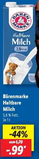 Lidl Bärenmarke Haltbare Milch Angebot