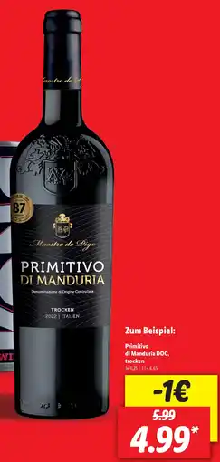 Lidl Primitivo di Manduria DOC, trocken Angebot
