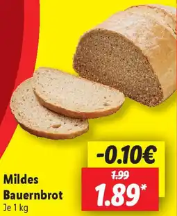 Lidl Mildes Bauernbrot Angebot