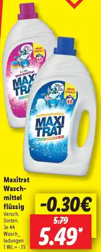 Lidl Maxitrat Waschmittel flüssig Angebot