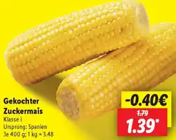 Lidl Gekochter Zuckermais Angebot