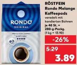 Kaufland RÖSTFEIN Rondo Melange Kaffeepads Angebot