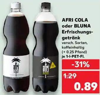 Kaufland AFRI COLA oder BLUNA Erfrischungsgetränk Angebot