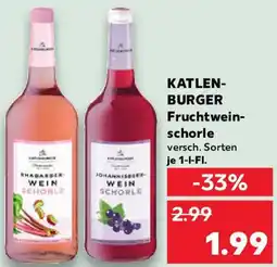 Kaufland KATLENBURGER Fruchtweinschorle Angebot