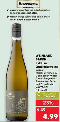 Kaufland WEINLAND BADEN Exklusiv Qualitätsweine Angebot