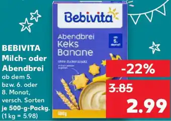 Kaufland BEBIVITA Milch- oder Abendbrei Angebot